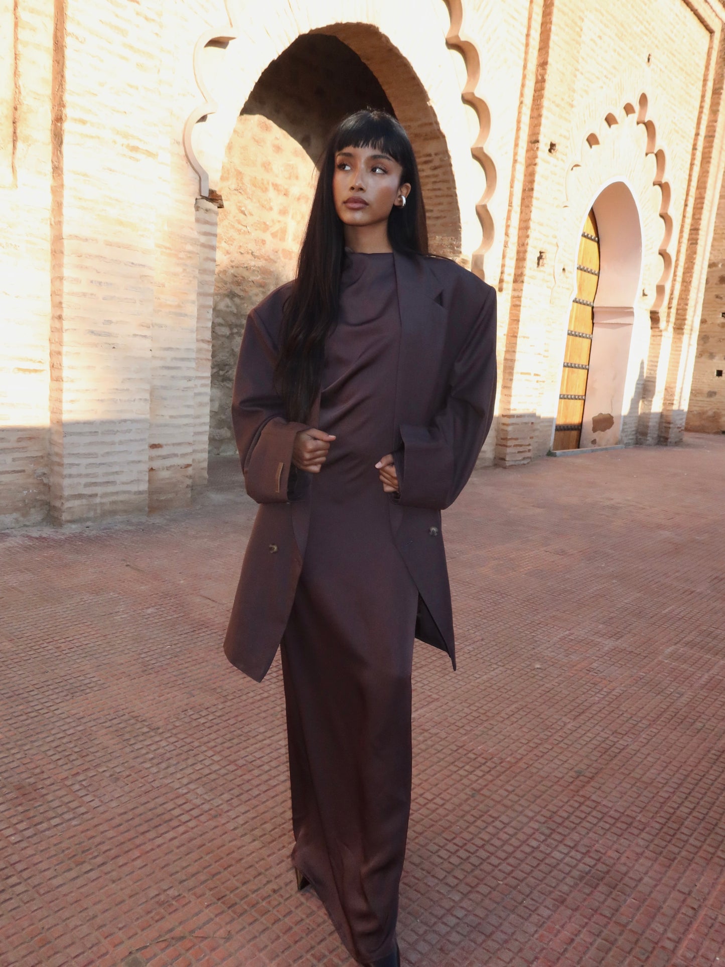 Blazer MARRON Cachemire minimal