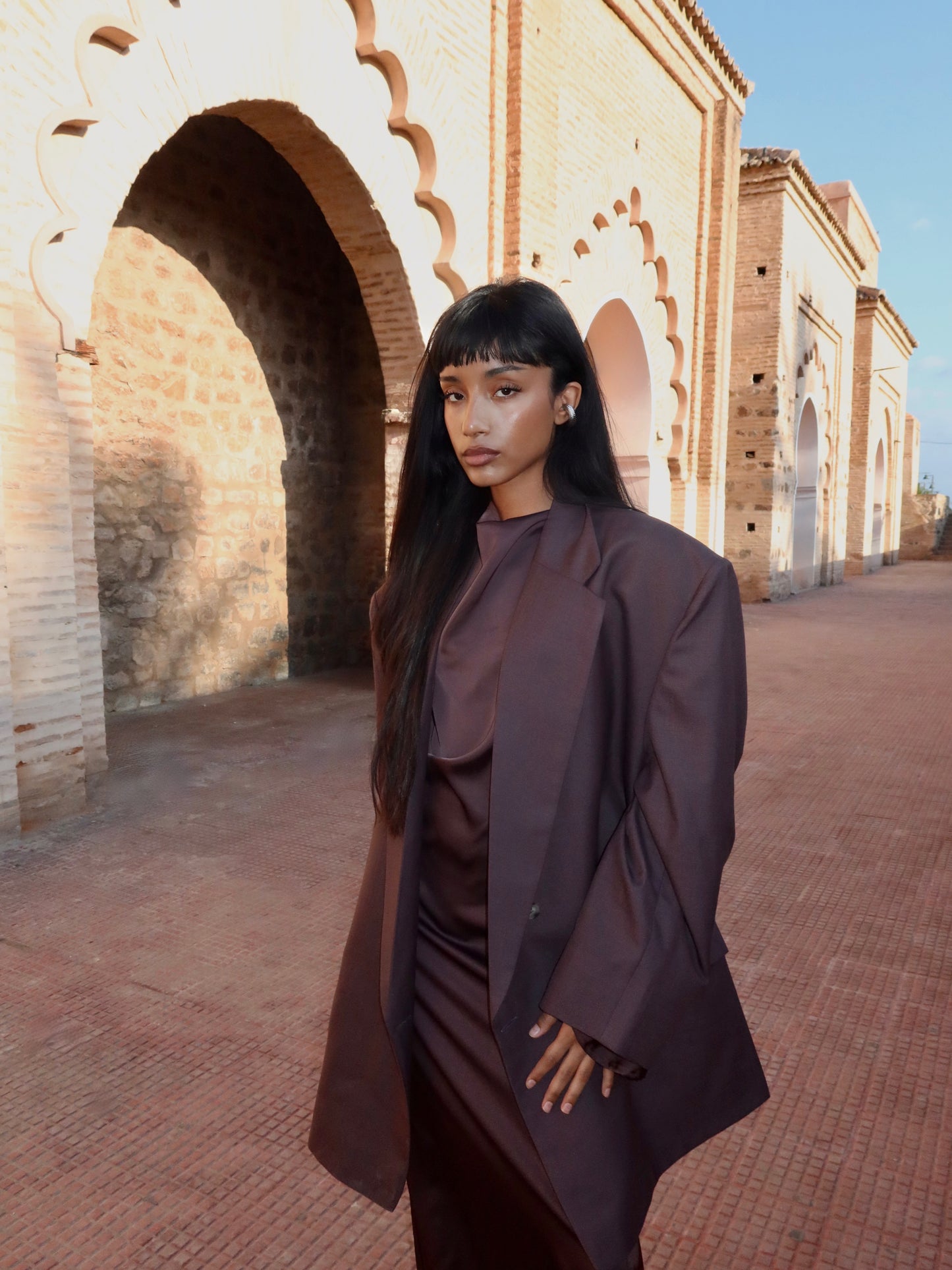 Blazer MARRON Cachemire minimal