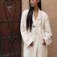 Robe blazer écru
