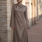 Robe en soie beige Faïrouz
