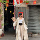 Leafy dress linen